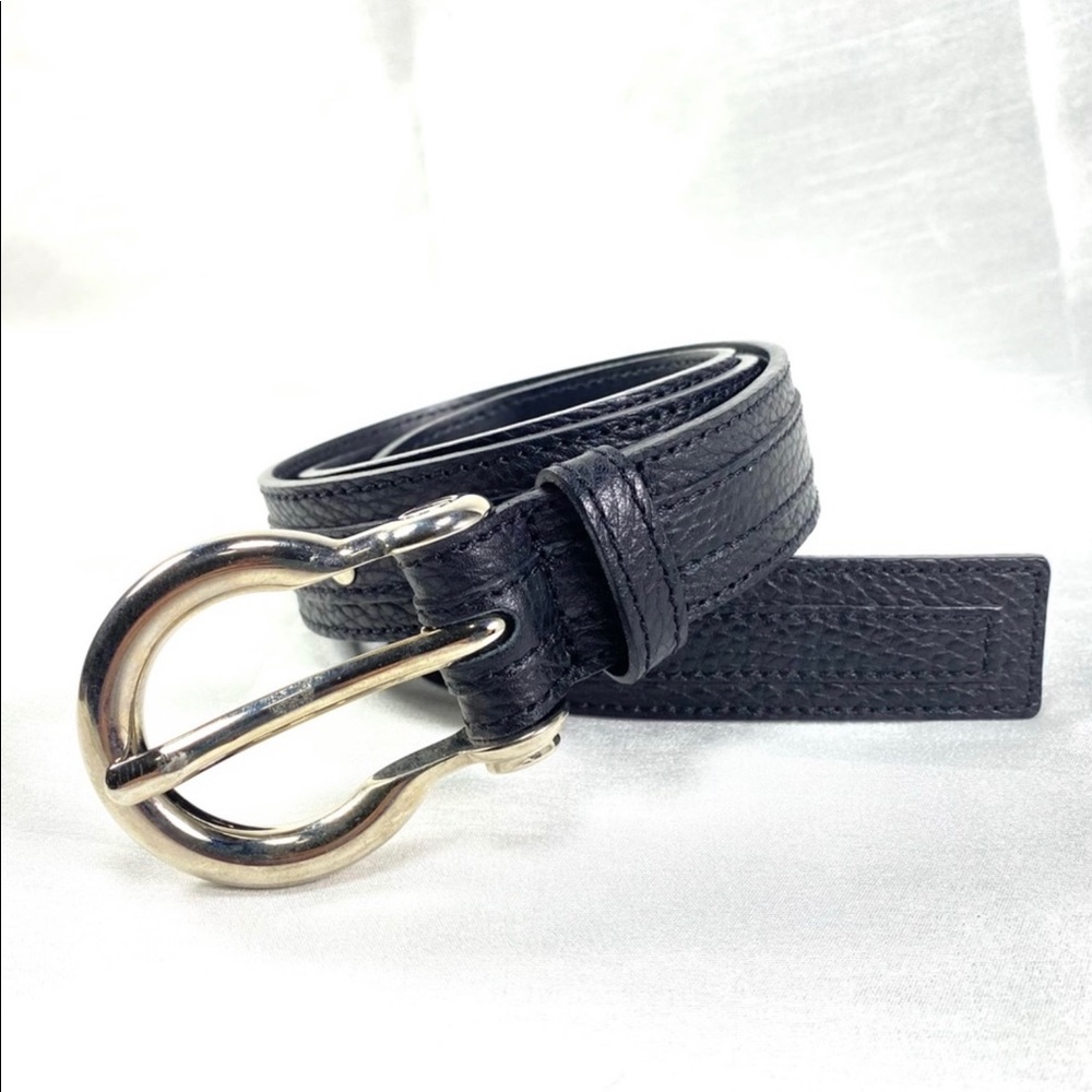 Burberry Black Leather Cordelia Belt